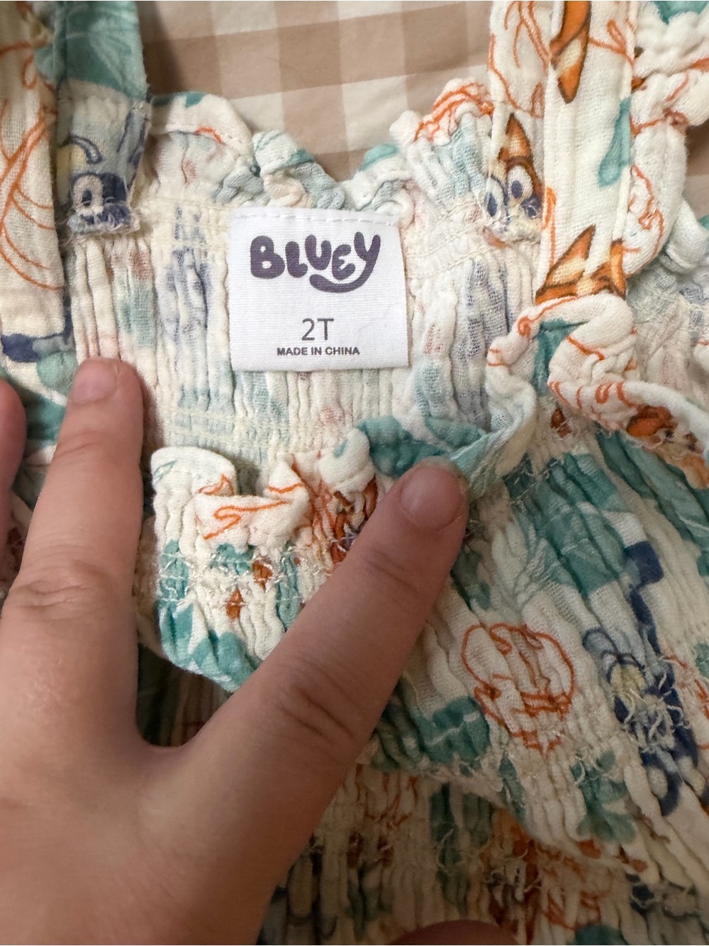 Girls' Bluey Print Ruffle Sundress - Picture 2 of 2